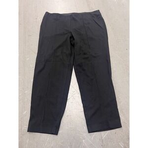 Soho Pants Womens XL Black Stretch Pintuck Straight Leg Trousers Business Office